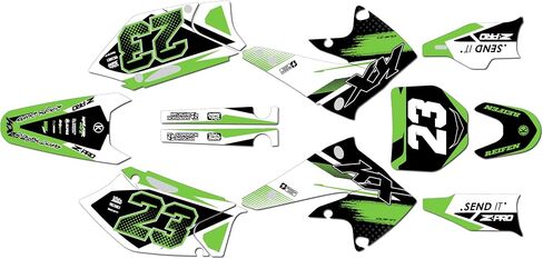 Graphics Kit for Kawasaki KX250F (2004-2005) Evader Series Gray 9 Mil-Dirt Pit Bike Motorcycle Stickers,Dirtbike Racing Decal Automotive Motocross Accessories no Plastics in Saudi Arabia