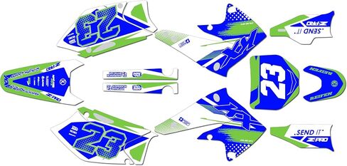 Graphics Kit for Kawasaki KX250F (2004-2005) Evader Series Gray 9 Mil-Dirt Pit Bike Motorcycle Stickers,Dirtbike Racing Decal Automotive Motocross Accessories no Plastics in Saudi Arabia