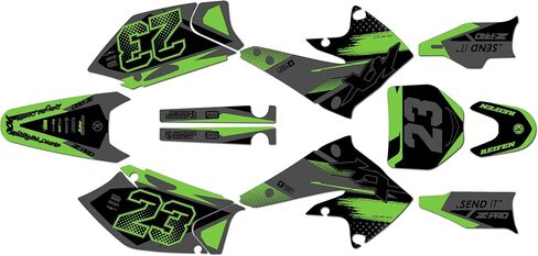 Graphics Kit for Kawasaki KX250F (2004-2005) Evader Series Gray 9 Mil-Dirt Pit Bike Motorcycle Stickers,Dirtbike Racing Decal Automotive Motocross Accessories no Plastics in Saudi Arabia