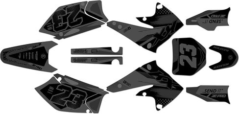 Graphics Kit for Kawasaki KX250F (2004-2005) Evader Series Gray 9 Mil-Dirt Pit Bike Motorcycle Stickers,Dirtbike Racing Decal Automotive Motocross Accessories no Plastics in Saudi Arabia
