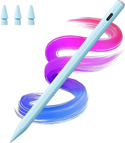 Stylus Pen for iPad(2018-2025)-2X Faster Charge with Tilt Sensitivity & Palm Rejection for iPad 11/10/9/8/7/6th Gen, Air 7/6/5/4/3/M3/M2, Pro 13"/12.9"/11"/M4, Mini 7/6/5th,Pink in Kuwait