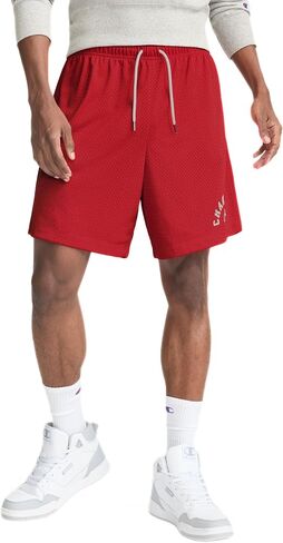Champion Men's Yearbook Mesh Short, 7", Arch Logo in Saudi Arabia