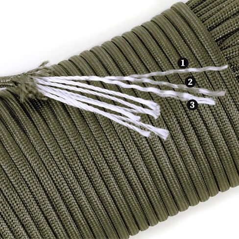 Paracord 550 LB ، 7 Strand Type III Paracord Rope 100ft 4mm ، nylon parachute cord for camping ، Desert Camo in Kuwait
