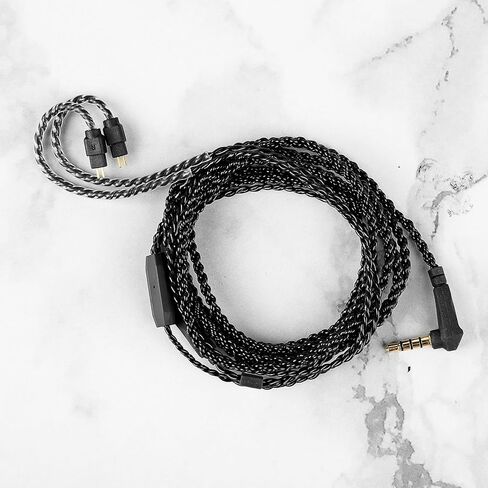 KZ ZS10 Pro IEM Cable, 2 Meter Long in Ear Monitor Cable, CCZ C01 4N OFC Upgraded Earbuds Cord for ZSN PRO X, Castor, EDX PRO, ZS12 PRO X, ZS10 PROX, ZAR,ZAS, CCA CRA (2m, QDC-Pins Without Mic, Black) in Saudi Arabia