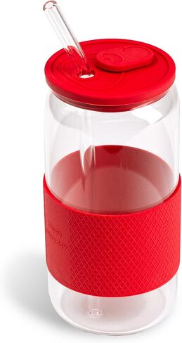The Memory Company | Licensed NCAA 18oz Glass with Silicone Lid and Wrap in Kuwait