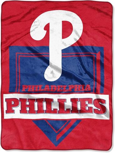Northwest MLB Philadelphia Phillies Royal Plush Raschel Throw, One Size, Multicolor in Saudi Arabia
