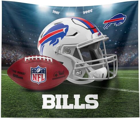 NORTHWEST The Company NFL Buffalo Bills مطبوعة على الحائط، مقاس 86.36 سم × 101.6 سم، وقت اللعب، ألوان الفريق in Saudi Arabia