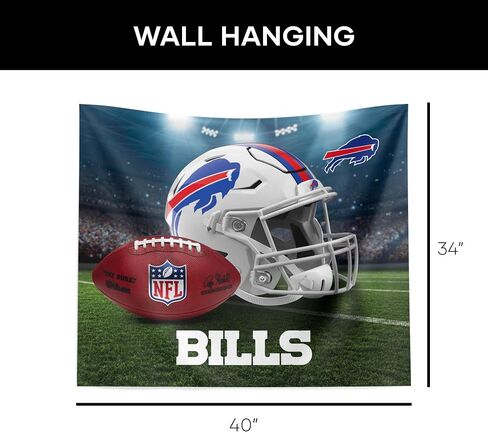 NORTHWEST The Company NFL Buffalo Bills مطبوعة على الحائط، مقاس 86.36 سم × 101.6 سم، وقت اللعب، ألوان الفريق in Saudi Arabia