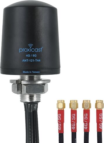 PROCCOCKAST 4X4 MIMO 5G ANTENNA-FANDAL المقاومة منخفضة الانحراف من خلال التثبيت من خلال الفتحة-2 قدم-أبيض-متوافق مع Cisco ، Cradlepoint ، Digi ، Mofi وغيرها (ANT-121-T44-W-06) in Saudi Arabia