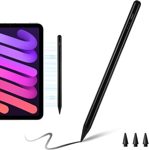 Stylus Pen for iPad (2025-2018),Tilt Sensitivity Palm Rejection Fast Charge Stylus Pencil,iPad Pencil for i Pad 11th A16/10/9/8/7/6th & Pro 13/12.9/11(M4) & Air 13/11(M3/M2) & Mini A17 Pro/6/5 in Kuwait