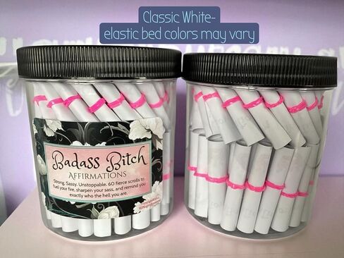 Badass Bitch Daily تأكيد التأكيد jar-60 يوم من التمكين والثقة في رفع الاقتباس للنساء القوي-هدية ممتعة للنساء (المطبوعات النابضة بالحياة (متنوعة ، تختلف)))) in Saudi Arabia