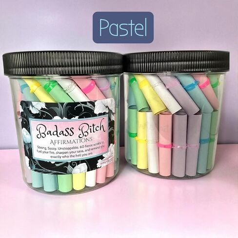Badass Bitch Daily تأكيد التأكيد jar-60 يوم من التمكين والثقة في رفع الاقتباس للنساء القوي-هدية ممتعة للنساء (المطبوعات النابضة بالحياة (متنوعة ، تختلف)))) in Saudi Arabia