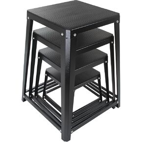 Steel Plyometric Jump Box, 18 Inch High Anti-Slip Plyo Box for Home Gym Conditioning and Strength Training in Kuwait