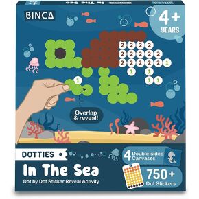 Binca Dotties Dot Art Activity Kit ، 750+ ملصقات ، أنشطة من الحيوانات البرية الخالية من الفوضى ، فن الملصقات DIY للأطفال الصغار ، أنشطة السفر للأطفال ، مجموعات الحرف والهدايا للبنين والبنات الذين تتراوح أعمارهم بين 4،5،6،7 in Kuwait
