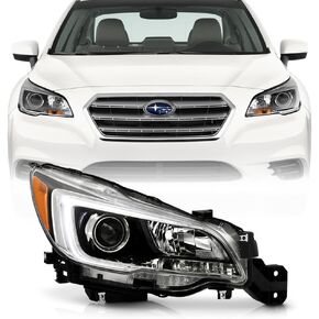 Keekpo - لعام 2015 2016 2017 Subarun Legacy | Outback Black Halogen Type Projector المصابيح الأمامية الأمامية اليسرى+اليمين in Kuwait
