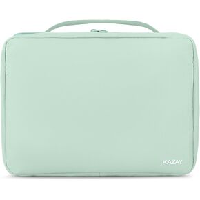 KAZAY Hanging Toiletry Bag with TSA Approved Detachable Pouch, Travel Toiletry Bag, Water Resistant, Premium Nylon, Full-Size Bottles, Travel Size Toiletries, Cosmetic Bag, Unisex (Light Blue) in Saudi Arabia
