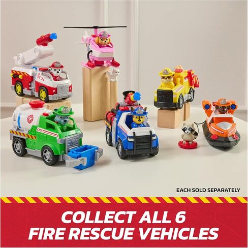 Paw Patrol Fire Rescue: Marshall Rescue Fire Engine with Action Figure & Projectile Launcher & Toy Truck, Kids Toys for Boys & Girls Ages 3 and Up in Saudi Arabia
