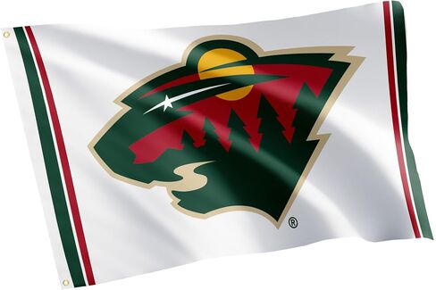 Desert Cactus Minnesota Wild Flag NHL 100% Polyester Indoor Outdoor 3x5 feet National Hockey League Team Flags (Flag B) in Saudi Arabia