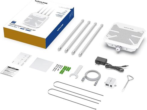 WAVLINK WiFi 7 BE5100 Outdoor WiFi Extender, Dual Band Long-Range Outdoor WiFi Repeater|Access Point|Mesh Router, POE Powered | IP67 Waterproof | 4 x 8dBi Antennas, 2.5 Gbps Ethernet, Up to 2800 sq.ft in Saudi Arabia