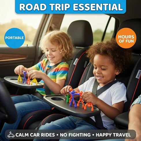 Magmen STEM Magnetic Travel Toys 10pc ، رحلة برية للسيارة ، وتخزين المواد الغامضة للألعاب الحسية للأطفال 3 سنوات وما فوق in Kuwait