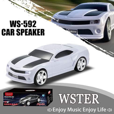 WSTER WS-592 Muscle Car Bluetooth Speaker with LED Lights (Red) in Kuwait
