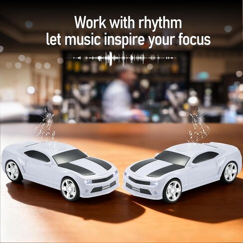 WSTER WS-592 Muscle Car Bluetooth Speaker with LED Lights (Red) in Kuwait