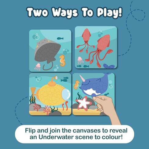 Binca Dotties Dot Art Activity Kit ، 750+ ملصقات ، أنشطة من الحيوانات البرية الخالية من الفوضى ، فن الملصقات DIY للأطفال الصغار ، أنشطة السفر للأطفال ، مجموعات الحرف والهدايا للبنين والبنات الذين تتراوح أعمارهم بين 4،5،6،7 in Kuwait