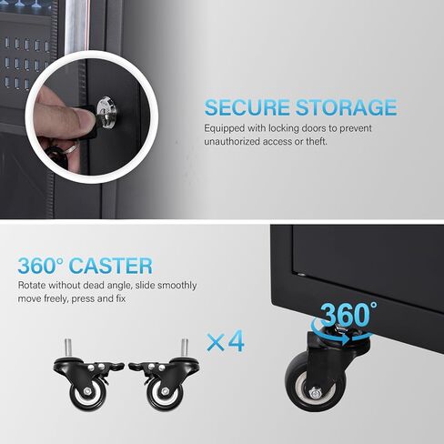 Upgraded Fully Assembled 30 Bay Mobile Charging and Storage Cart,Laptop and Tablet Storage Cart,USB-A/C Multi-Port Charging with Keypad Lock for Phone,Chromebooks,iPades,Up to 14" Screen Size in Kuwait