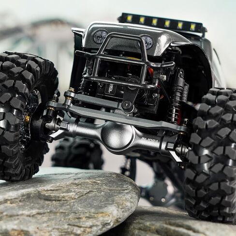 INJORA +4mm Planet Axles with Double Joint Shafts & Brass Steering Knuckles for 1/24 Axial SCX24 Upgrade(Black) in Saudi Arabia