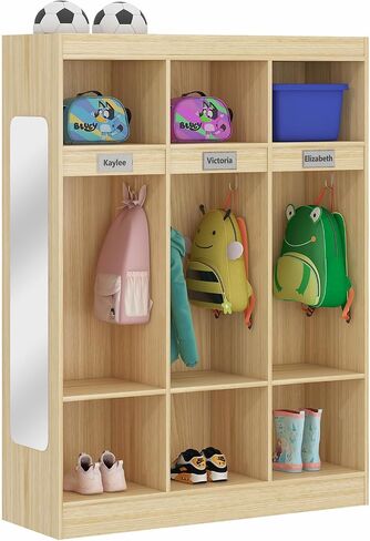 خزانة معطف من 5 قطاعات مع 10 Cubbies ، Cubbies Daycare مع 10 خطافات ، خزانات رياض الأطفال للمنزل ، المدرسة ، الحضانة in Kuwait