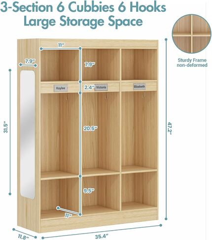 خزانة معطف من 5 قطاعات مع 10 Cubbies ، Cubbies Daycare مع 10 خطافات ، خزانات رياض الأطفال للمنزل ، المدرسة ، الحضانة in Kuwait