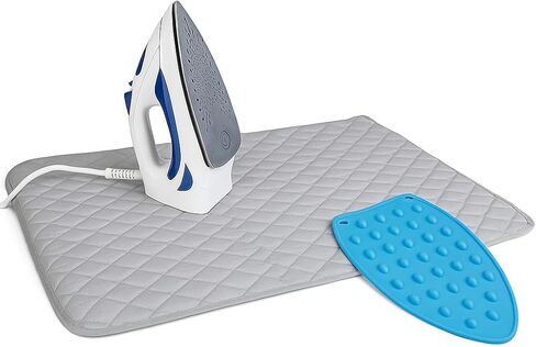 Dependable Industries Inc. Essentials Ironing Board Pad to Use Anywhere Quilted Magnetic Corners Iron Anywhere Travel Home with Silicone Heat Resistant Iron Rest Pad in Kuwait