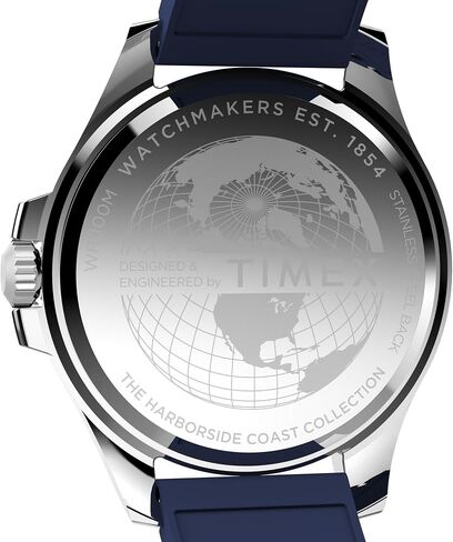 Timex Men's Harborside Coast 43mm Watch - Black Strap Green Dial Gold-Tone Case in Kuwait