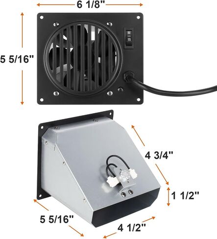 DELSbbq Fireplace Fan Blower with Heating Element for Twin Star Electric Fireplace, Replacement for Heat Surge, Real Flame Twinstar Electric Fireplace in Saudi Arabia