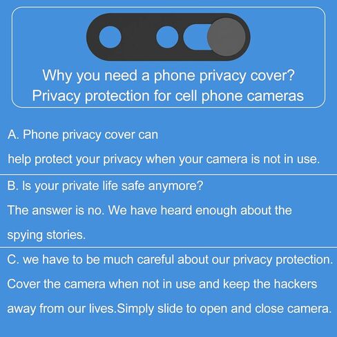 Camera Cover Compatible with iPhone iPhone16Promax,Webcam Cover Protector Protect Privacy and Security(Silver) in Kuwait