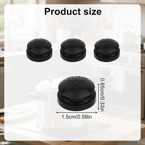 6pcs 09915 سدادات الضغط الزائد للضغط ، وقطع غيار استبدال البلاستيك متينة لطباخات الضغط المعزوفة والمدافع (أسود) in Saudi Arabia