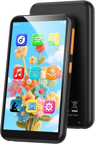 Agptek 80GB MP3 Player for Kids مع Bluetooth و WiFi ، T07S 4 '' مشغل الموسيقى مع أدوات التحكم في الوالدين ، Spotify Kids ، حتى 512 جيجابايت ، أسود in Saudi Arabia