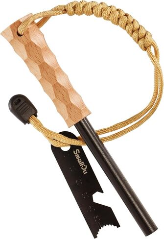 Ferro Rod Fire Starter و Survival Flint و Steel Fire Starter Kit للمشي لمسافات طويلة ، وبوشكرافت ، ومعدات أساسيات التخييم ، وإمدادات الطوارئ - هدية مثالية للمستكشفين in Saudi Arabia