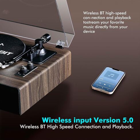 Record Player with Speakers,Turntables for Vinyl Records with Magnetic Cartridge for Home Decoration & Entertainment,Vinyl Record Player Will be a for Birthday and Christmas in Saudi Arabia