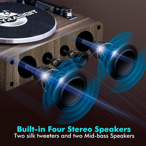 Record Player with Speakers,Turntables for Vinyl Records with Magnetic Cartridge for Home Decoration & Entertainment,Vinyl Record Player Will be a for Birthday and Christmas in Saudi Arabia
