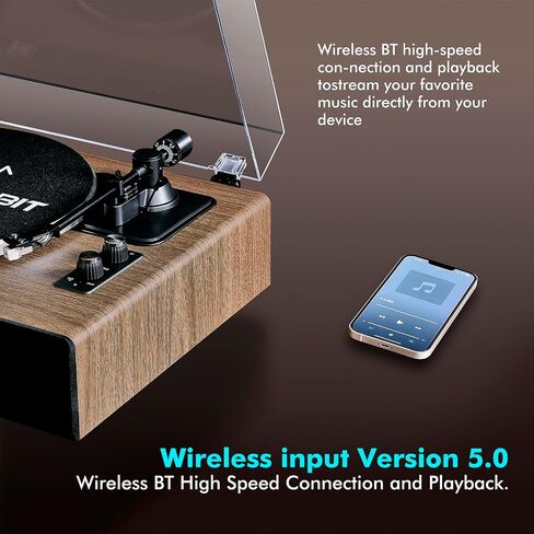 Record Player with Speakers,Turntables for Vinyl Records with Magnetic Cartridge for Home Decoration & Entertainment,Vinyl Record Player Will be a for Birthday and Christmas in Saudi Arabia