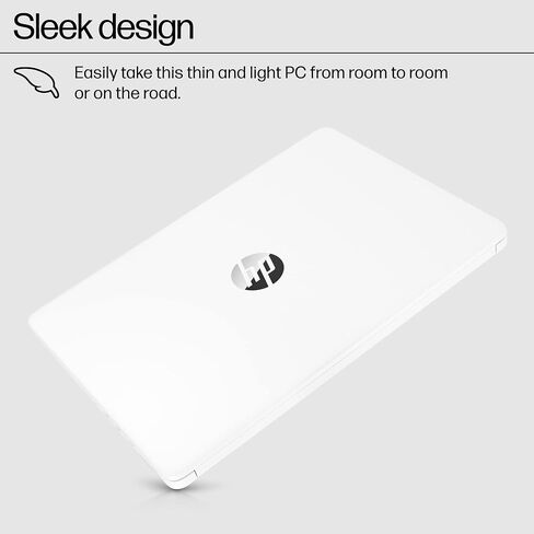 HP 14" Ultra Light Laptop for Student & Home (Intel Quad-Core N4120, 4GB RAM, 128GB(64GB + 64GB SD), 1-Year Office 365) 11-Hr Long Battery Life, Webcam, WiFi, Win 11 Home in S Mode - Snow White in Kuwait