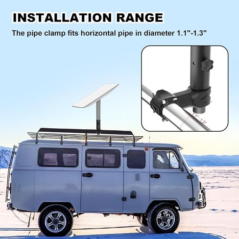 Starlink Gen 2 Roof Mount - جبل الألومنيوم الشاق للخدمة الشاقة لطبق Starlink V2 ، يناسب الأسطح ، القوارب ، المنازل - التثبيت السهل على الطقس والسهل in Kuwait