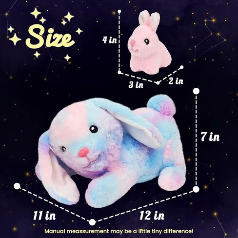 Hopearl LED Musical Stuffed Unicorn Playset Lighting Up Singing Plush Toy Mommy Unicorn with 3 Baby Unicorns in her Tummy Lullaby Animated Soothe for Mom Toddlers Girls, Rainbow, 19'' in Kuwait