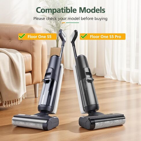 Floor ONE S5 Brush Roller Replacement Parts for Floor ONE S5/Floor One S5 Pro Smart Cordless Wet Dry Vacuum Cleaner, 2 Pack Brush Rollers and 2 Pack Vacuum HEPA Filters in Saudi Arabia