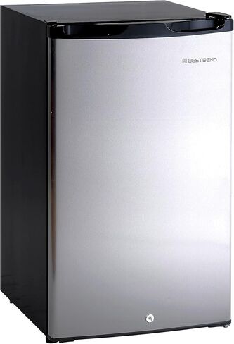 West Bend WBRT31S Mini Fridge for Home Office or Dorm, with Automatic Defrost and Adjustable Temperature, 3.1 Cubic Feet, Metallic in Saudi Arabia