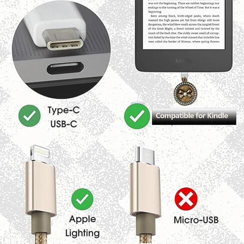 8PCS Charms for E-Reader/Cell Phone: Vintage Bling Dust Plug Charm Compatible with 4 PCS Type C/USB C Charging Port & 4PCS Lightning Port, Plug Cover Protectors for Book Lover Gift in Saudi Arabia
