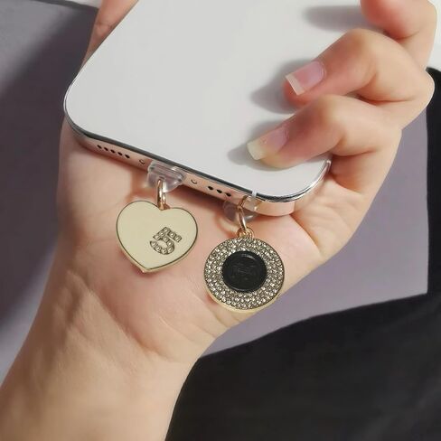 8PCS Charms for E-Reader/Cell Phone: Vintage Bling Dust Plug Charm Compatible with 4 PCS Type C/USB C Charging Port & 4PCS Lightning Port, Plug Cover Protectors for Book Lover Gift in Saudi Arabia