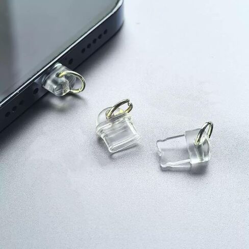 8PCS Charms for E-Reader/Cell Phone: Vintage Bling Dust Plug Charm Compatible with 4 PCS Type C/USB C Charging Port & 4PCS Lightning Port, Plug Cover Protectors for Book Lover Gift in Saudi Arabia