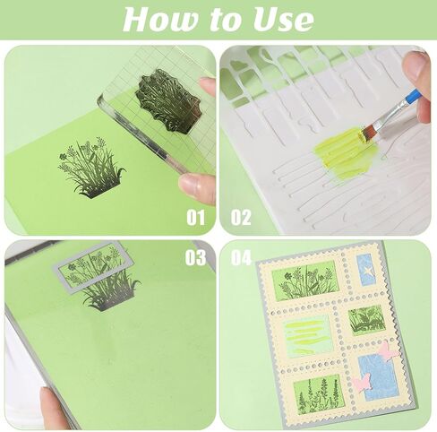 GLOBLELAND Flower Corner Clear Stamps Label Frame Cutting Dies PET Painting Stencils for Card Making Insect Butterfly Bee Silicone Stam Flourish Corner Die Cuts PET Paint Stencils for DIY Scrapbooking in Saudi Arabia